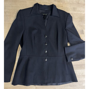 Escada Black Tailored Button-Front Blazer